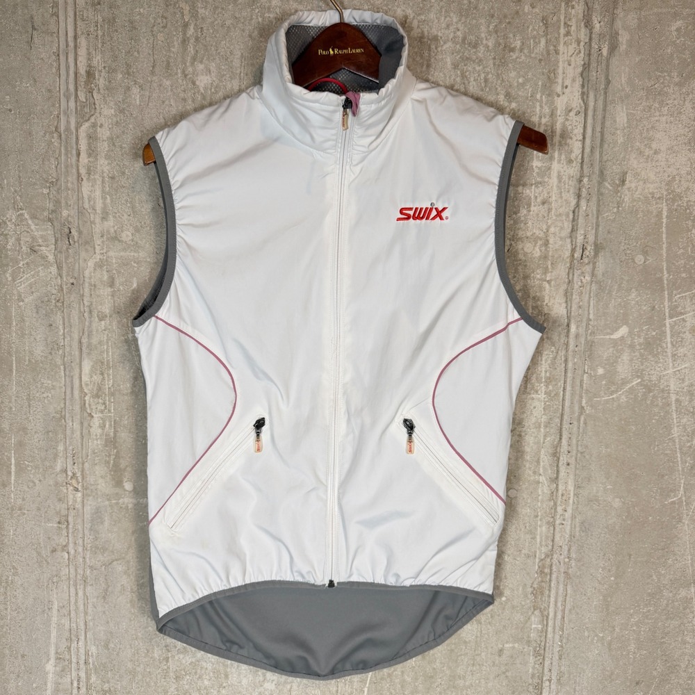 Swix Womens White Gray Nordic Cross‎ Country Ski Running Vest Medium